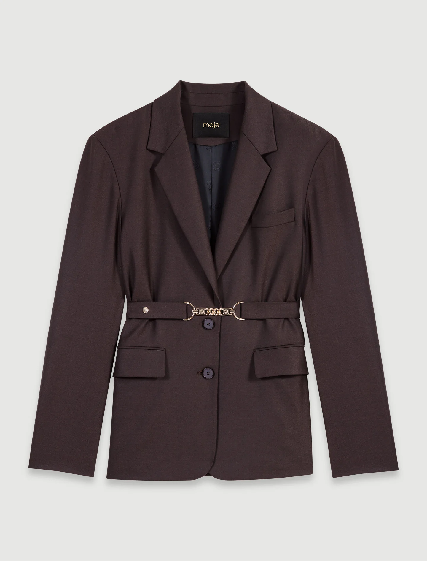 Belted suit jacket Brown - Image 8
