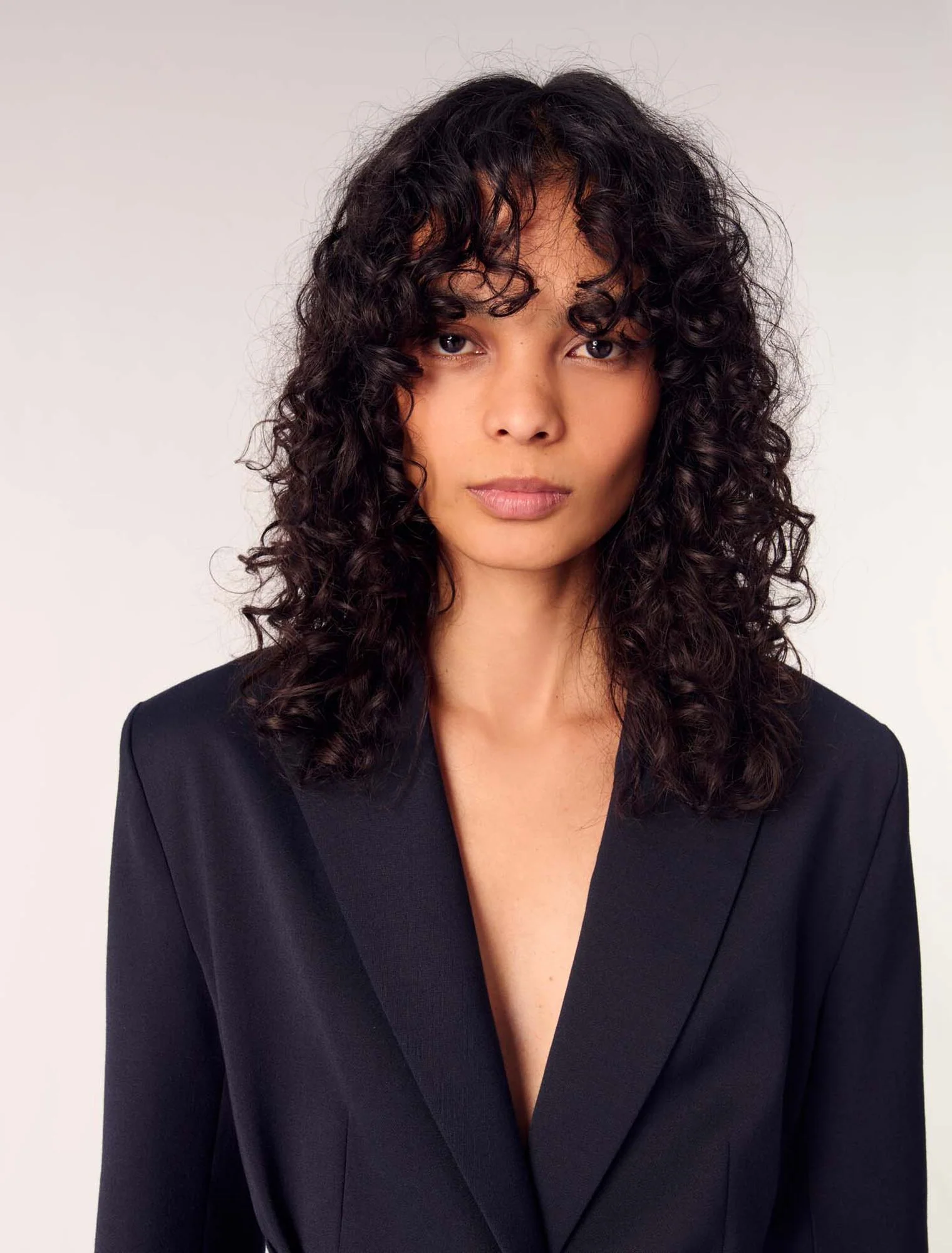 Suit jacket with pleated back Navy - Image 5