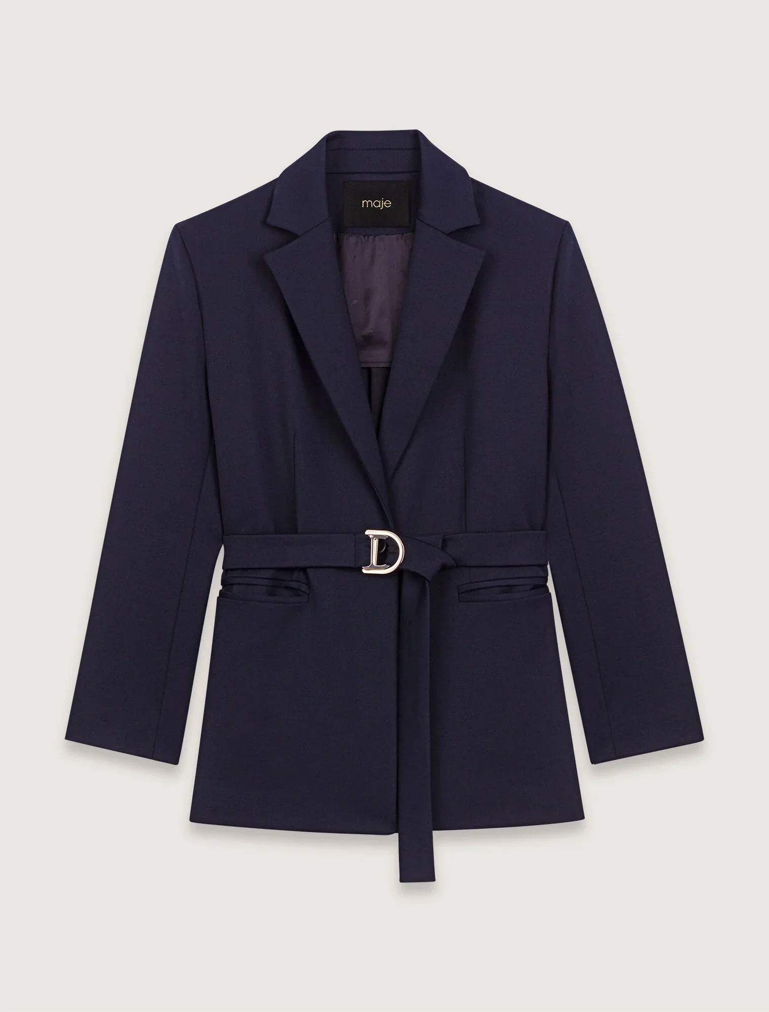 Suit jacket with pleated back Navy - Image 9