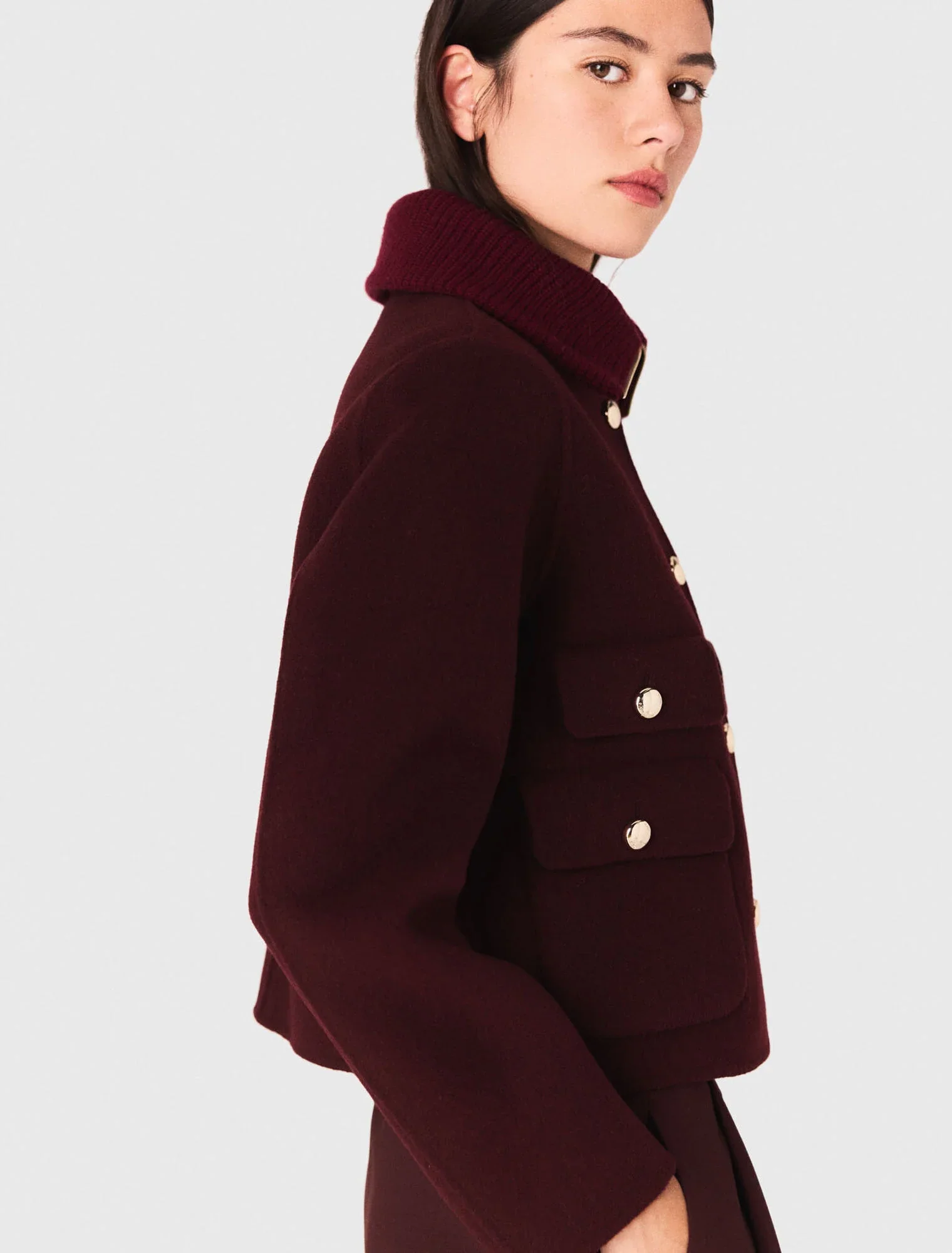 Reversible double-faced jacket Burgundy - Image 2