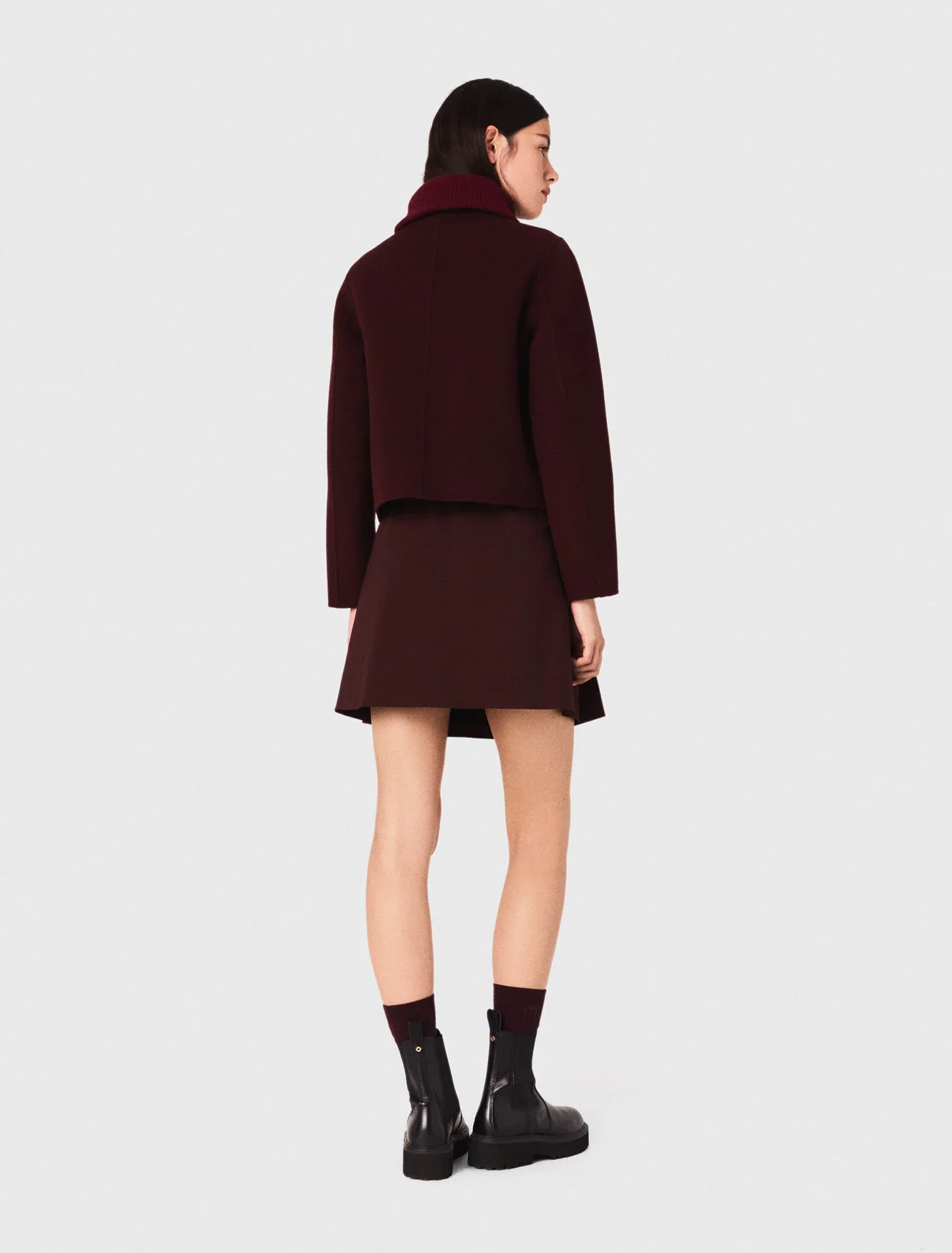 Reversible double-faced jacket Burgundy - Image 3