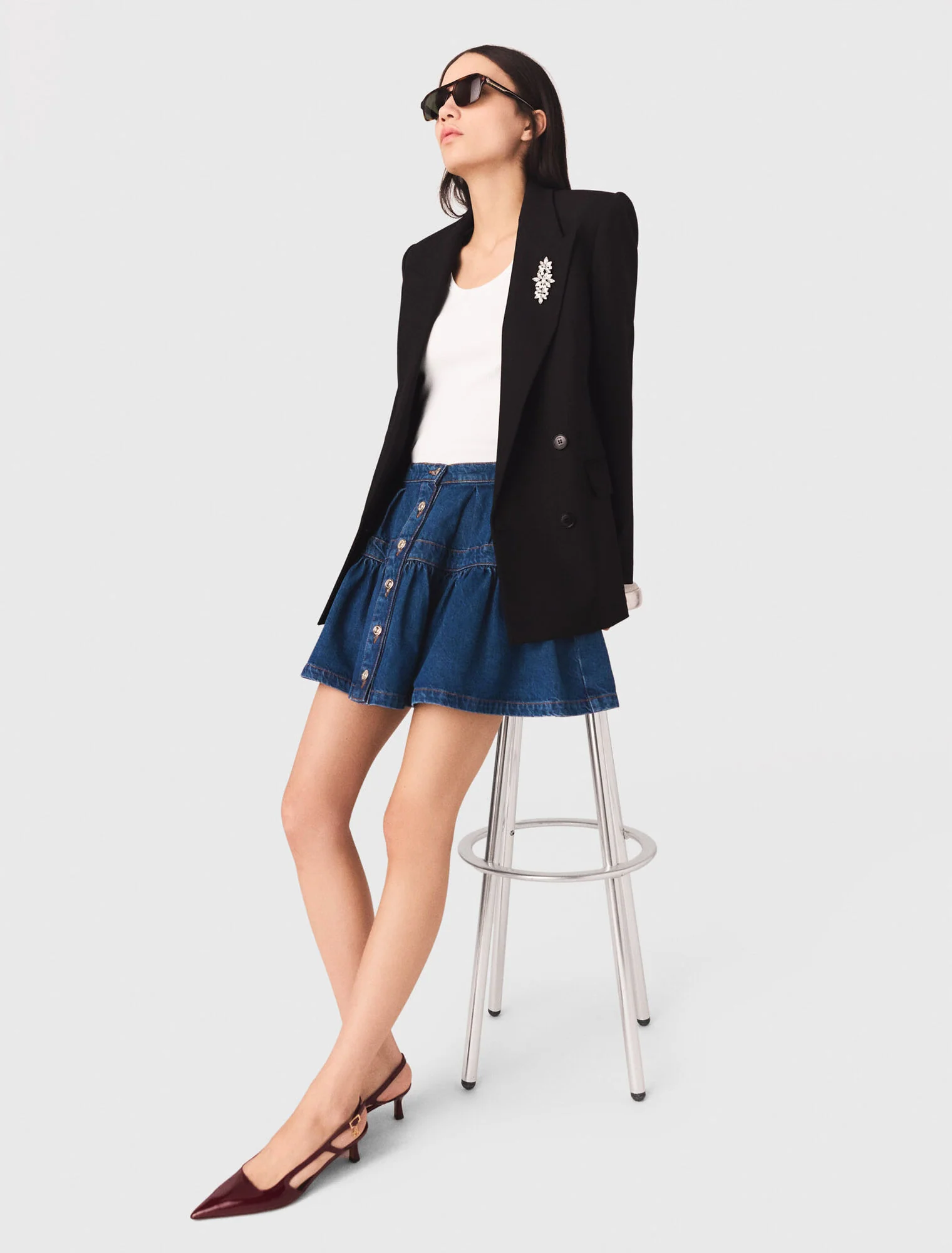 Double-breasted jacket Black - Image 4