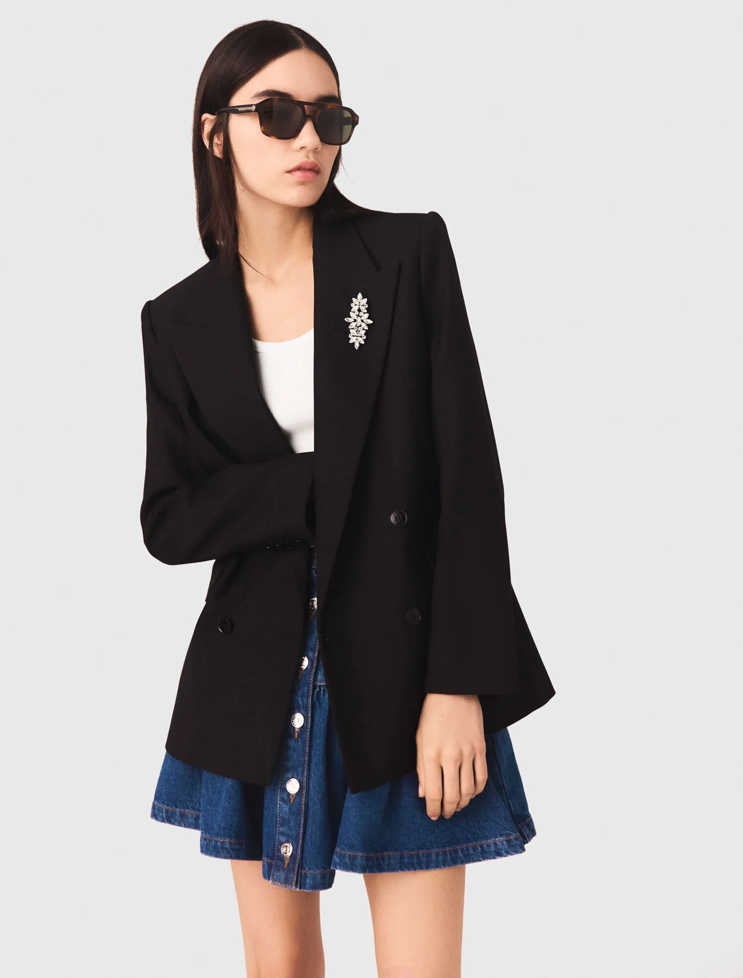 Double-breasted jacket Black - Image 5