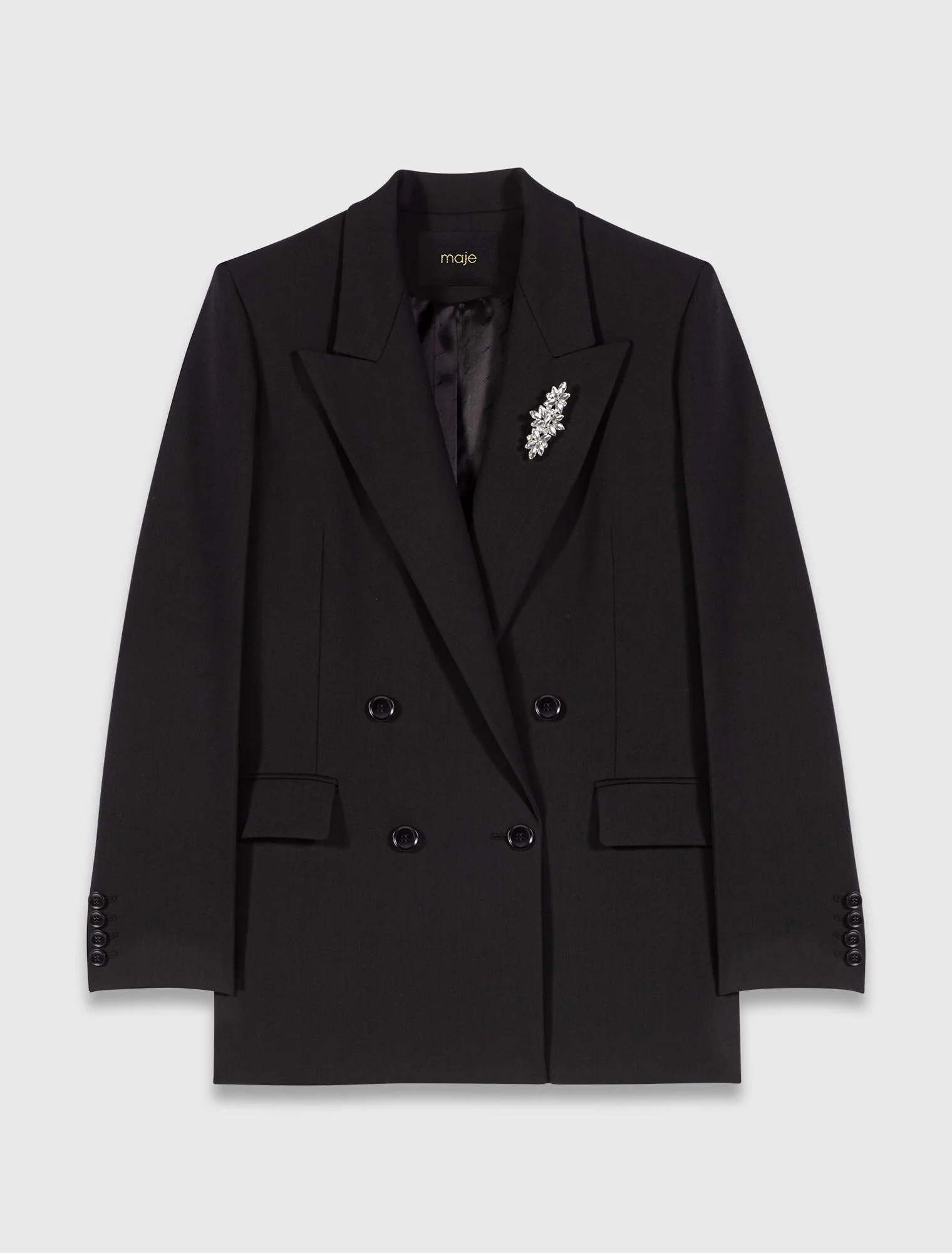 Double-breasted jacket Black - Image 8