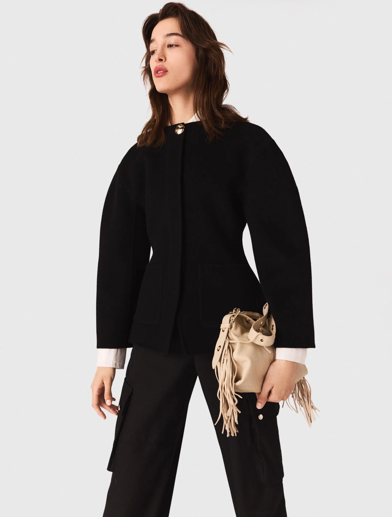 Double-faced coat Black - Image 5
