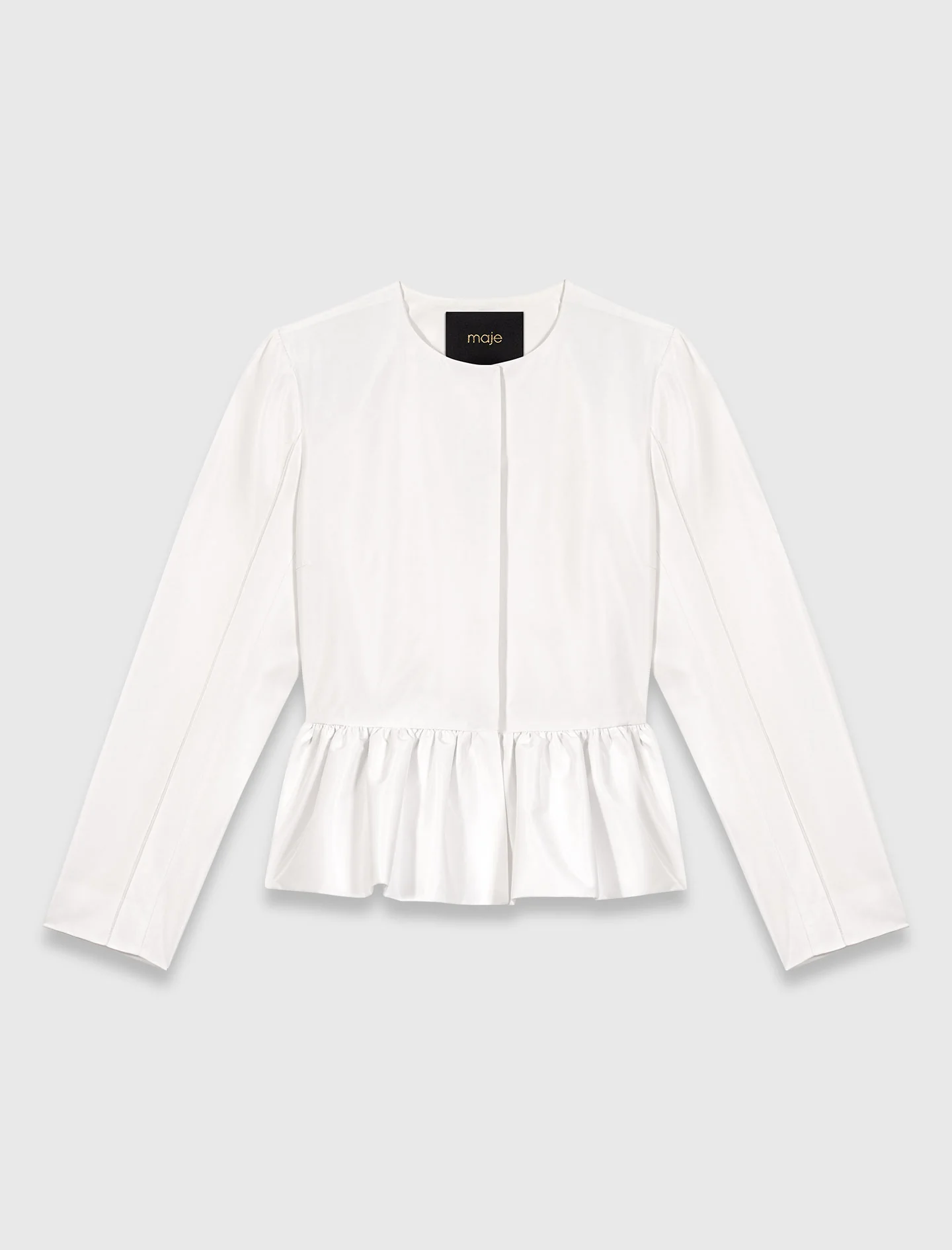 Cropped Jacket With Jewelled Belt White - Image 8